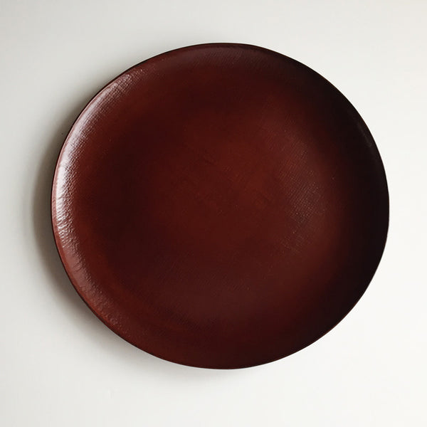 urushi Dry lacquer thin round tray large