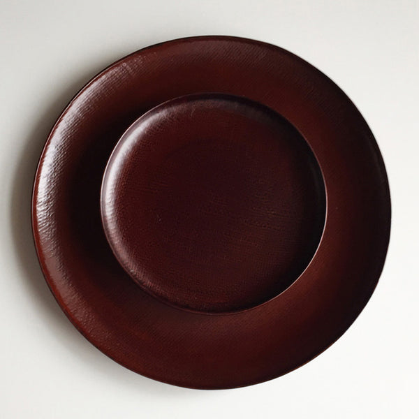 urushi Dry lacquer thin round tray large