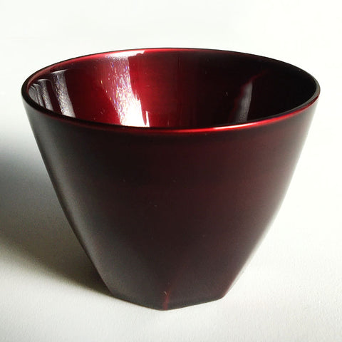 urushi wine red metallic cup