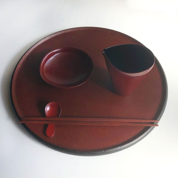 Plateau grand format laqué sèche urushi