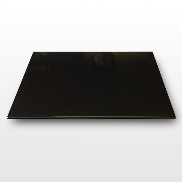 urushi black elongated sheet metal plate