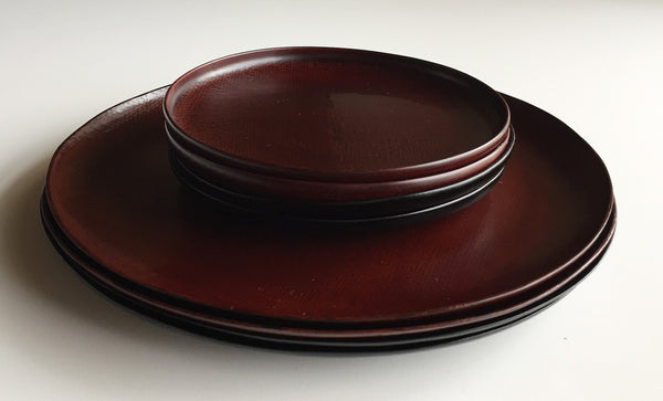 urushi Dry lacquer thin round tray large