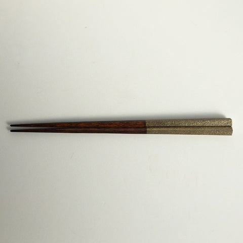 urushi wood and gold chopsticks