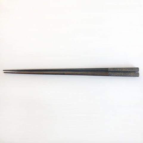 urushi black lacquered tin-coated chopsticks